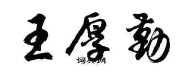 胡问遂王厚勤行书个性签名怎么写