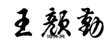 胡问遂王颜勤行书个性签名怎么写