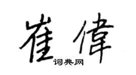 王正良崔伟行书个性签名怎么写