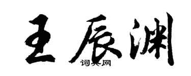 胡问遂王辰渊行书个性签名怎么写