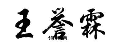 胡问遂王誉霖行书个性签名怎么写