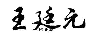 胡问遂王廷元行书个性签名怎么写