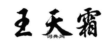 胡问遂王天霜行书个性签名怎么写