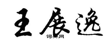 胡问遂王展逸行书个性签名怎么写