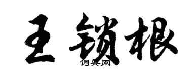 胡问遂王锁根行书个性签名怎么写