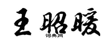 胡问遂王昭暖行书个性签名怎么写