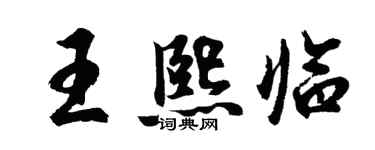 胡问遂王熙临行书个性签名怎么写