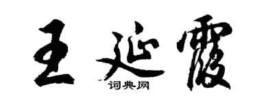 胡问遂王延霞行书个性签名怎么写