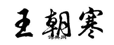 胡问遂王朝寒行书个性签名怎么写