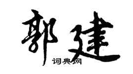 胡问遂郭建行书个性签名怎么写