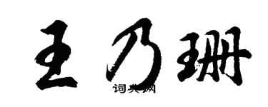 胡问遂王乃珊行书个性签名怎么写