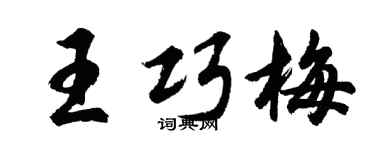 胡问遂王巧梅行书个性签名怎么写