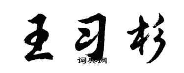 胡问遂王习杉行书个性签名怎么写