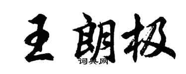 胡问遂王朗极行书个性签名怎么写