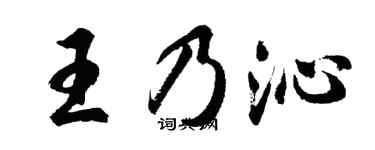 胡问遂王乃沁行书个性签名怎么写