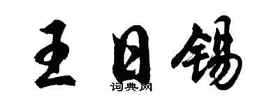 胡问遂王日锡行书个性签名怎么写