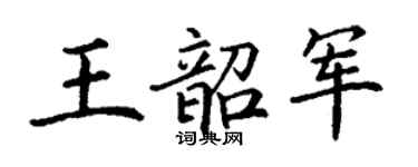 丁谦王韶军楷书个性签名怎么写