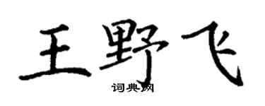 丁谦王野飞楷书个性签名怎么写