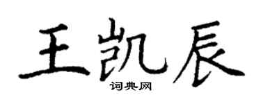 丁谦王凯辰楷书个性签名怎么写