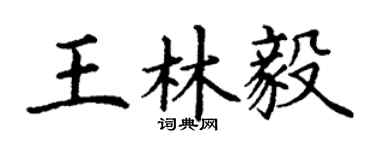 丁谦王林毅楷书个性签名怎么写