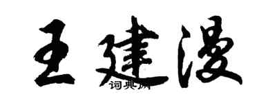 胡问遂王建漫行书个性签名怎么写