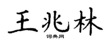 丁谦王兆林楷书个性签名怎么写