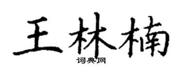 丁谦王林楠楷书个性签名怎么写