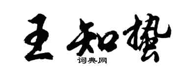 胡问遂王知蛰行书个性签名怎么写