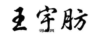 胡问遂王宇肪行书个性签名怎么写