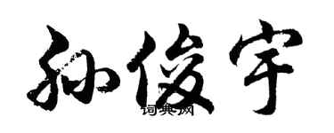 胡问遂孙俊宇行书个性签名怎么写