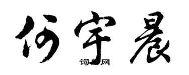 胡问遂何宇晨行书个性签名怎么写