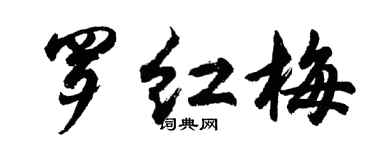 胡问遂罗红梅行书个性签名怎么写