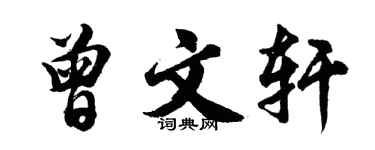 胡问遂曾文轩行书个性签名怎么写