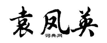 胡问遂袁凤英行书个性签名怎么写