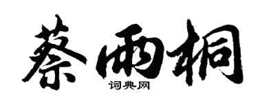 胡问遂蔡雨桐行书个性签名怎么写