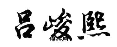 胡问遂吕峻熙行书个性签名怎么写