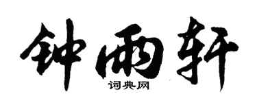 胡问遂钟雨轩行书个性签名怎么写