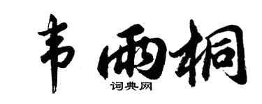 胡问遂韦雨桐行书个性签名怎么写