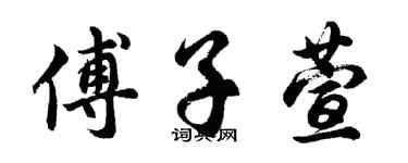 胡问遂傅子萱行书个性签名怎么写