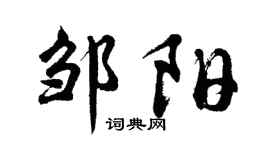 胡问遂邹阳行书个性签名怎么写