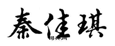 胡问遂秦佳琪行书个性签名怎么写