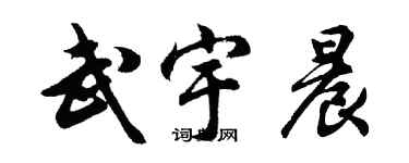 胡问遂武宇晨行书个性签名怎么写