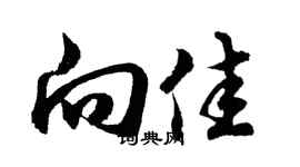 胡问遂向佳行书个性签名怎么写