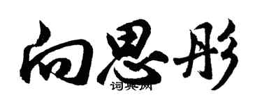 胡问遂向思彤行书个性签名怎么写