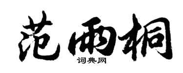 胡问遂范雨桐行书个性签名怎么写