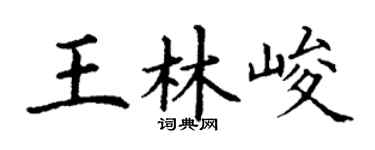 丁谦王林峻楷书个性签名怎么写