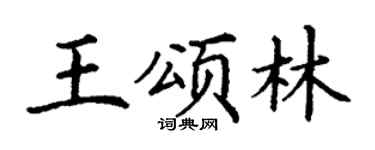 丁谦王颂林楷书个性签名怎么写