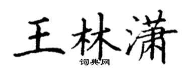 丁谦王林潇楷书个性签名怎么写