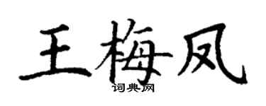 丁谦王梅凤楷书个性签名怎么写