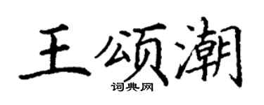 丁谦王颂潮楷书个性签名怎么写